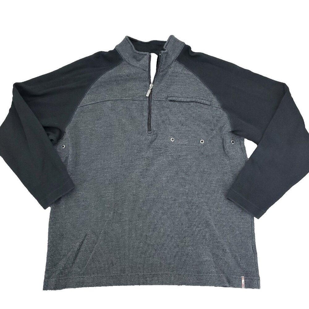 Columbia 1/4 Zip Pullover Sweatshirt Mens XXL 2XL Gray Vertex Zip Pocket